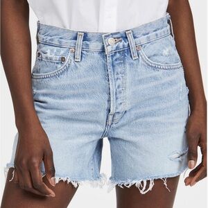 Agolde Parker Long boyfriend denim shorts